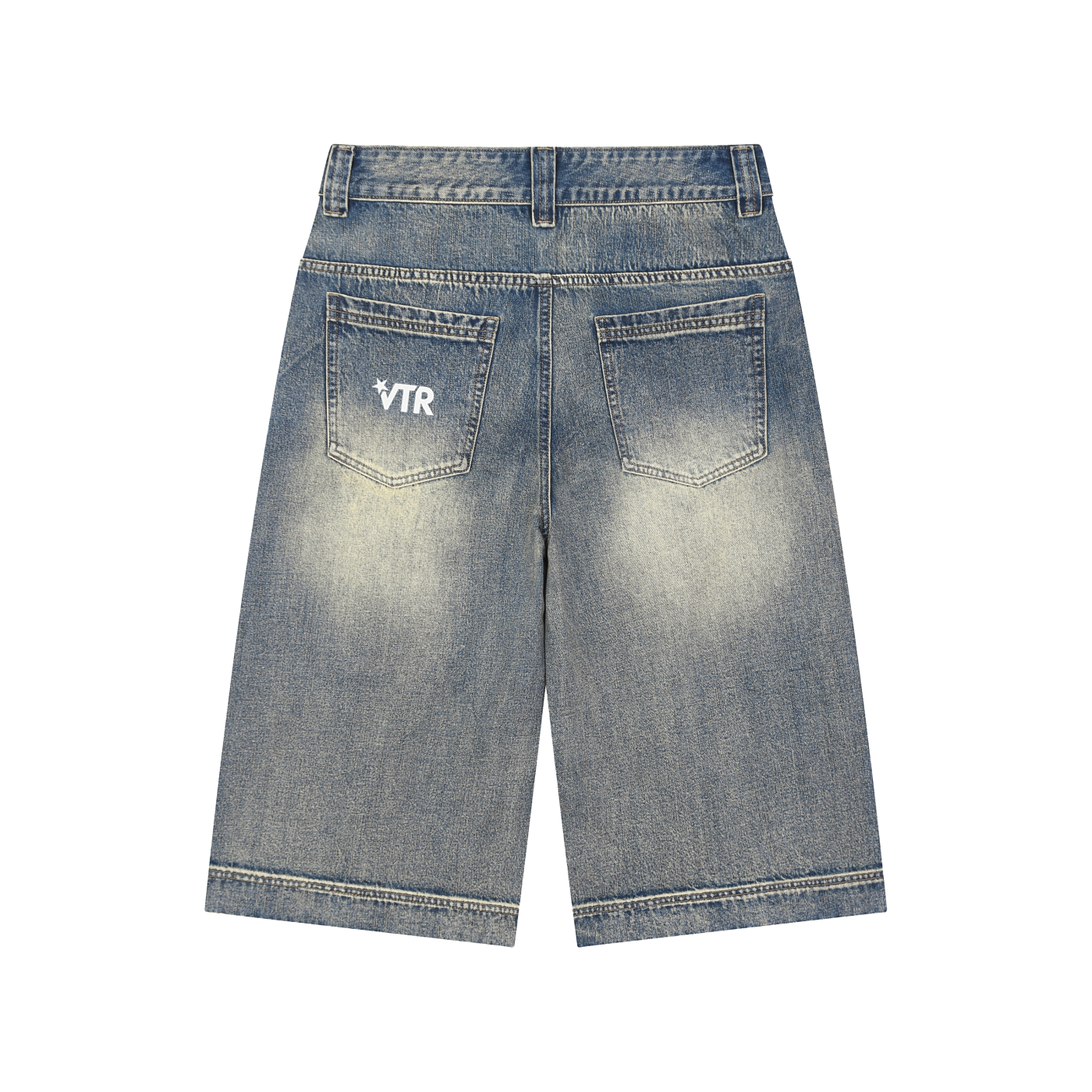 Vintage Wash Baggy Denim Shorts