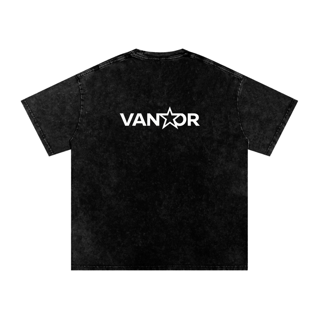 Snow Washed Oversized Cotton T-Shirt