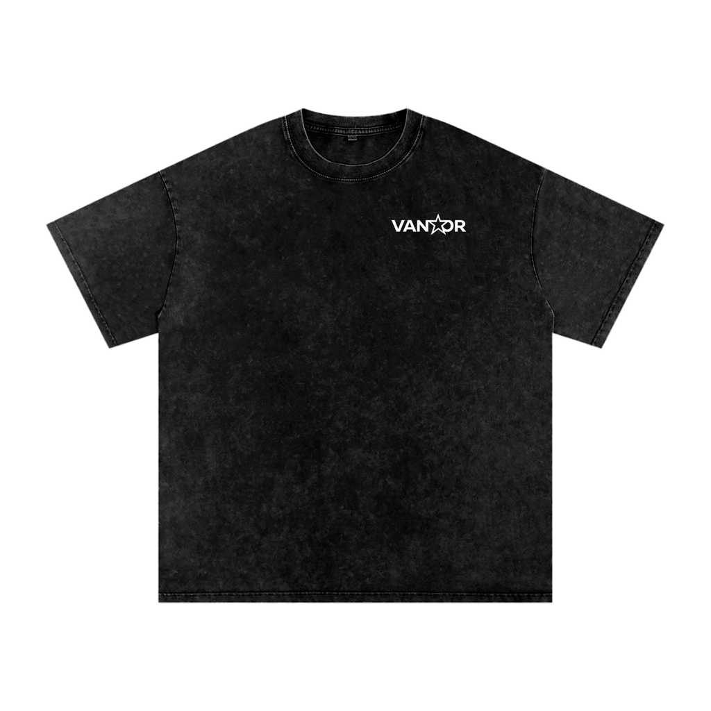 Snow Washed Oversized Cotton T-Shirt