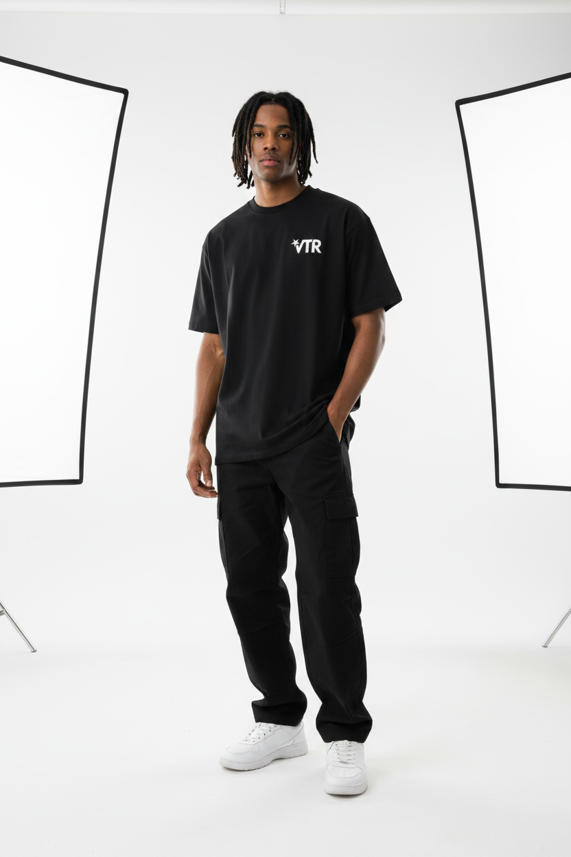 Pure Cotton Unisex T-Shirt Black VTR